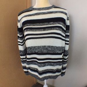 Black and white striped sweater